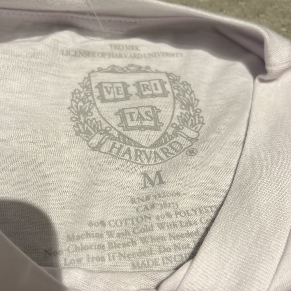 Harvard University Cropped Short Sleeve Tee Shirt - Picture 2 of 3